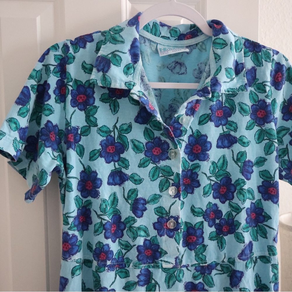 Floral Blue and Purple Dress fresh produce - Picture 3 of 5